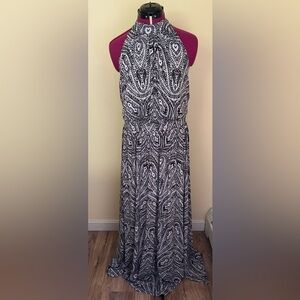 INC International Concepts Black and White Maxi Dress